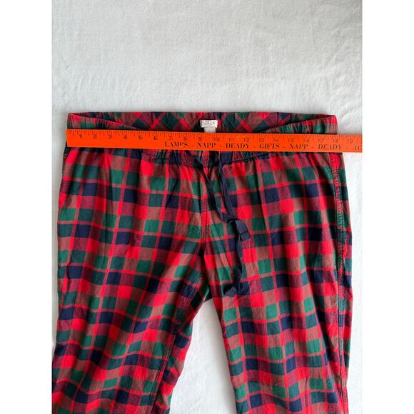 J Crew Factory Red Green Tartan Plaid Pajama Pants Large Christmas Holiday PJs - Picture 5 of 10